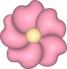 3d illustration flower design