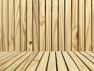 Wooden board empty table in front of blurred background, space for montage show your products or mock up for display of product natural style.