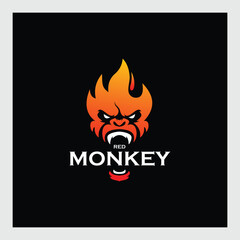 Monkey mascot logo vector. Animal vector illustration. Geek monkey logo. Chimpanzee vector logo design