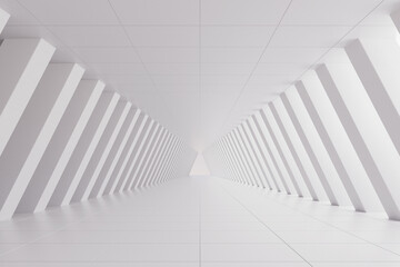 Naklejka premium 3d rendering tunnel space picture