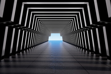 3d rendering tunnel space picture