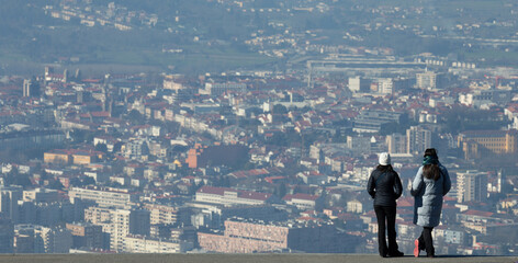 In "Sameiro" Sanctuary, there is a peaceful view over the city of Braga, Portugal.