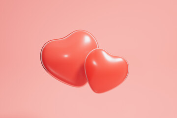 3d rendering valentine concept picture