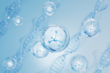 3d rendering DNA element concept picture