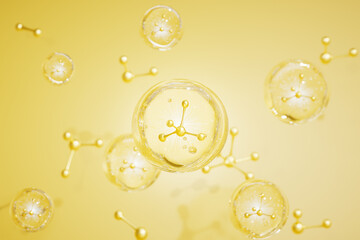 3d rendering DNA element concept picture