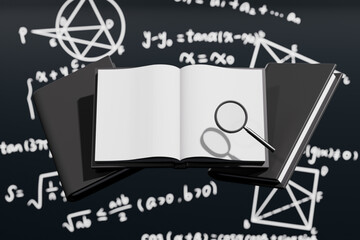 3d rendering book title picture