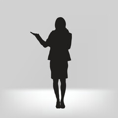 free vector hand-drawn woman silhouette illustration