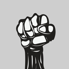 Vector free raised fists illustration