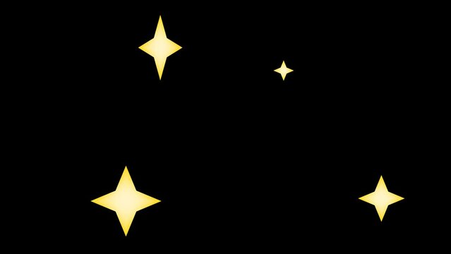 Twinkling star set Hand drawn shining stars.  A cloud of cosmic shining dust.