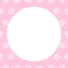 Cute Round Sakura Cherry Blossom Frame