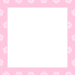 Fototapeta premium Cute Square Sakura Cherry Blossom Frame