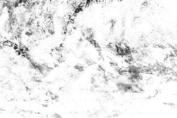 Grunge background of black and white. Abstract illustration texture of cracks, chips, dot isolated on transparent background PNG file.