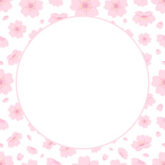 Cute Round Sakura Cherry Blossom Frame