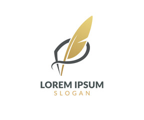 Letter P for Pen Logo Design