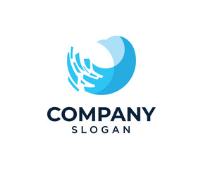 Abstract Bird Tech Logo