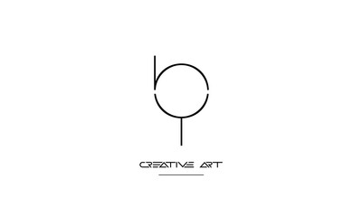 YB, BY, Y, B abstract letters logo monogram © Nadia