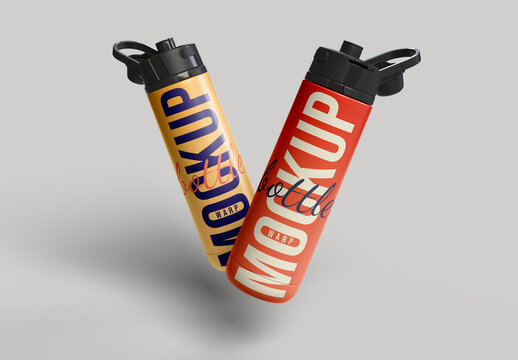Thermo Sport Water Bottle Mockup