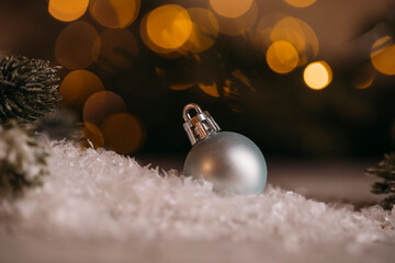 Christmas gift. Decoration. Christmas balls. Happy day. Gift.