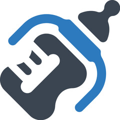 Baby milk bottle icon