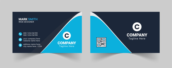 Corporate business card template, Modern business card design template, Clean professional business card template, visiting card, business card template.