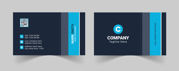 Corporate business card template, Modern business card design template, Clean professional business card template, visiting card, business card template.