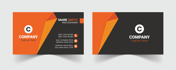 Corporate business card template, Modern business card design template, Clean professional business card template, visiting card, business card template.