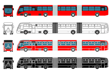 Bus model of Curitiba, Brazil - obrazy, fototapety, plakaty