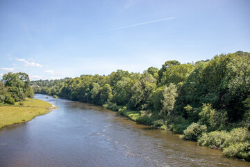 Fototapeta na wymiar River Wye and the Wye Valley in the Summertime.