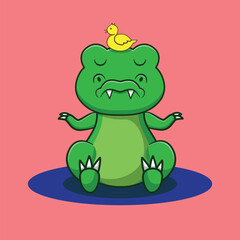 cute dino cartoon vector icon illustration. animal kawaii