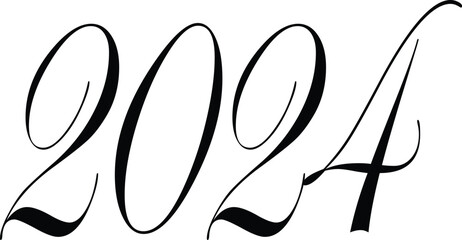 2024 text sign illustration