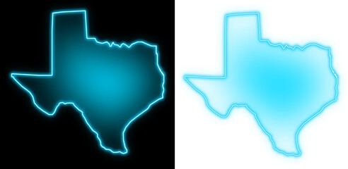map texas with blue glow united state of america transparent background © Kal El BSF