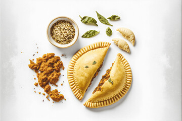 Bring a touch of sophistication to your food-related projects with our Empanadas food photography on a white background. Showcase the rich flavors and diversity of Latin American cuisine with mouth-wa