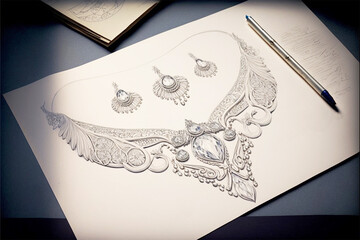 sketch, product design, jewelry designer, logos, drawing pencil jewelry, generative ai