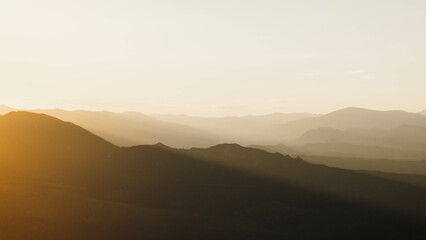 sunset in the mountians