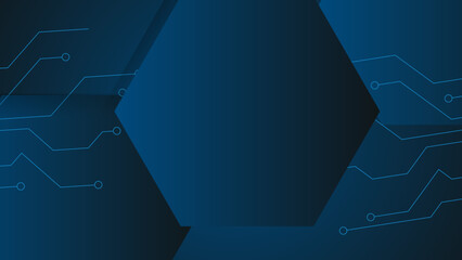 Blue vector background with shiny stripes and glowing gradient.