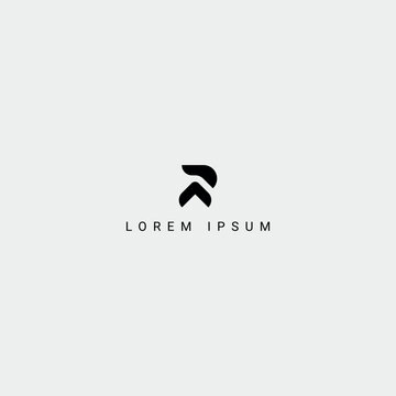 Alphabet letter RA AR logo icon design with black color white background vector element.