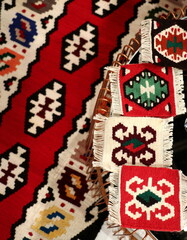 Serbian folk motifs from Pirot carpets and embroideries from old Serbia