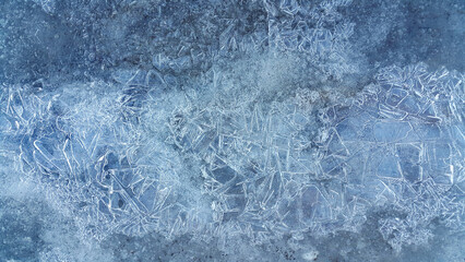 Close-up of natural ice texture