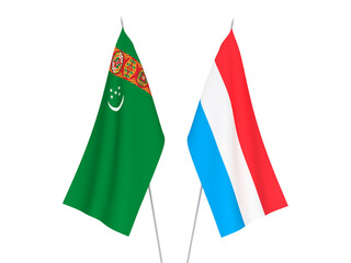 Luxembourg and Turkmenistan flags