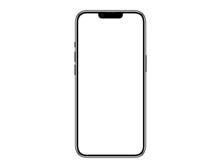 Realistic mobile phone mockup. Isolated cellphone app template. Vector stock illustration.