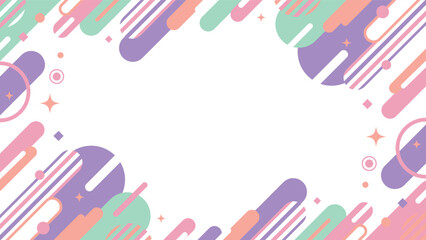 ポップな幾何学模様背景 バックグラウンド	