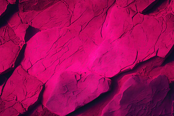 Red pink magenta stone texture. Cracked surface. Generative AI.