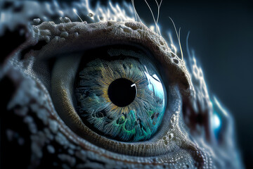 closeup of a creature eye