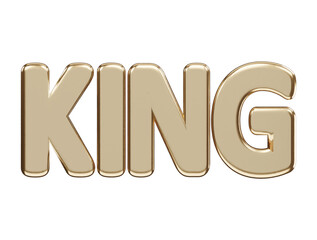 King text effect 3d rendering vector illustration