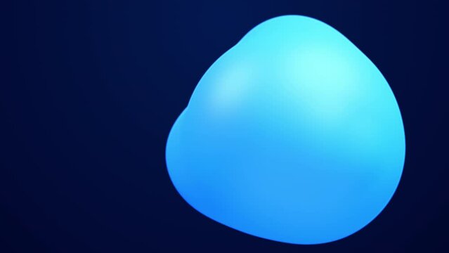 Metaverse 3d abstract background with droplets blue metaball molten wax merge fly drops liquid bio bubbles transformation seamless loop 4k metaspheres meta ball notion design render for presentation