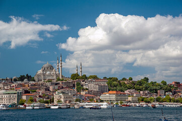 Fototapeta na wymiar view of the süleymaniye mosque
