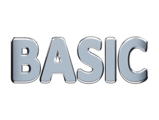 Basic text effect 3d rendering vector illustration