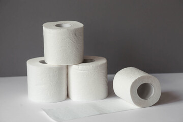 Toilet paper rolls. Hygienic 3-layer toilet paper with fragrance. Softness and tenderness for the skin.