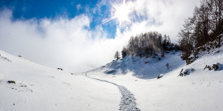 Panorama con neve