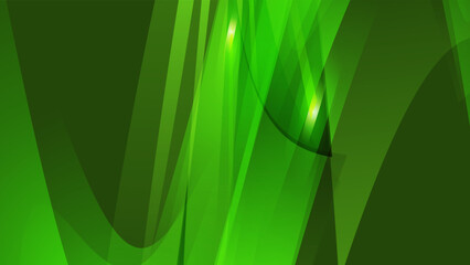 Drawing blurred green light, beautiful abstract or the light of green bokeh background. Triangle shapes and light composition. Modern design.